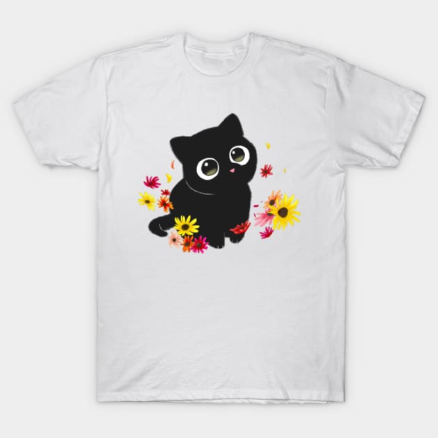 Kuroneko 1 T-Shirt by Iwashi